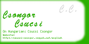 csongor csucsi business card